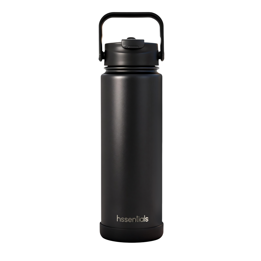 Hssentials 750ml Insulated Water Bottle – Dual Lid & Twist Lid